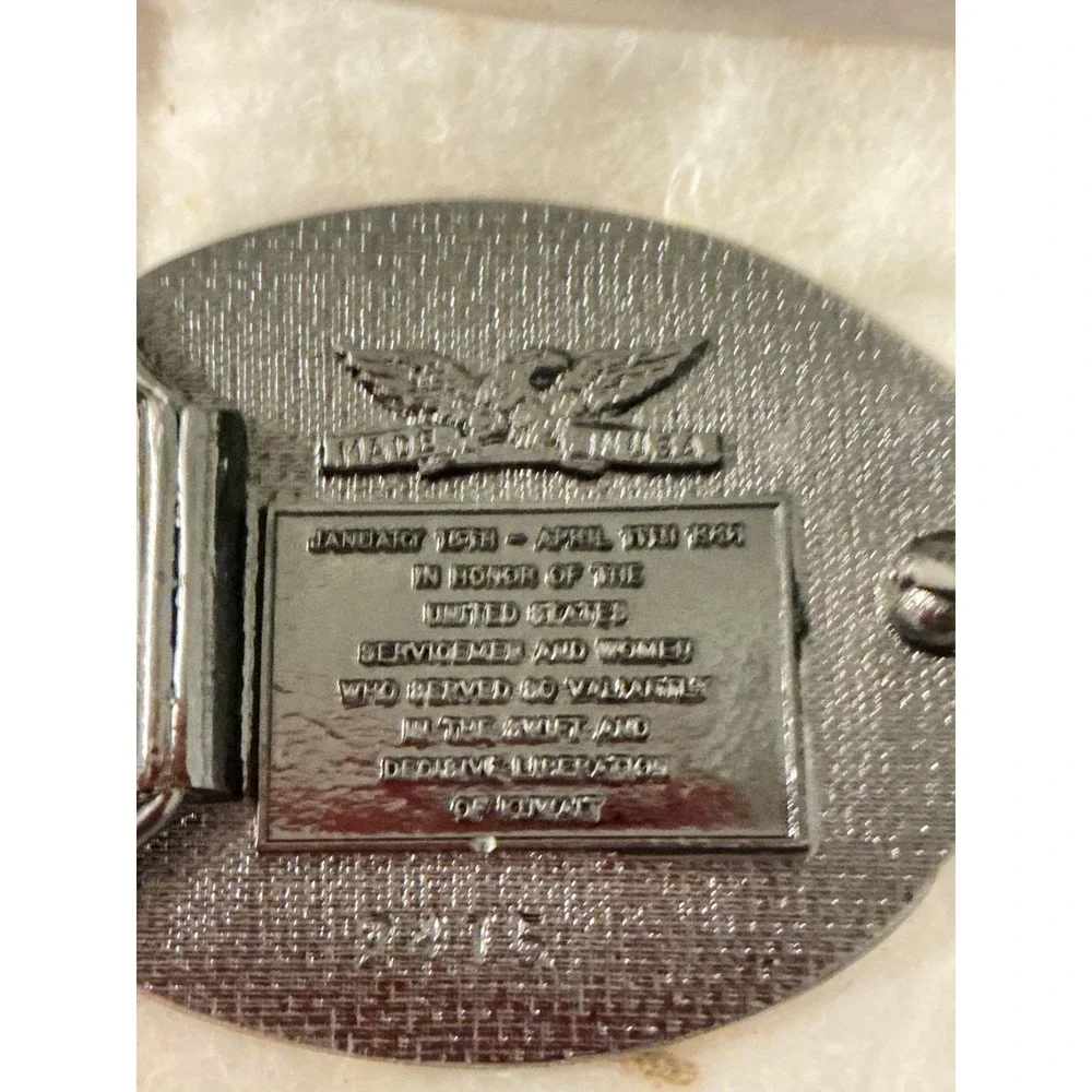 Operation Desert Storm, Veteran,‎ Gulf War, Dept Of The Army,  Belt Buckle